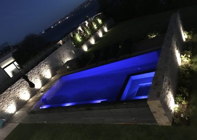 Pool lit up